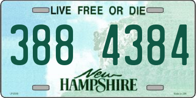 NH license plate 3884384