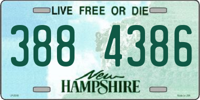 NH license plate 3884386
