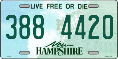 NH license plate 3884420