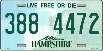 NH license plate 3884472