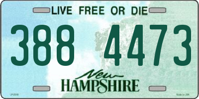 NH license plate 3884473