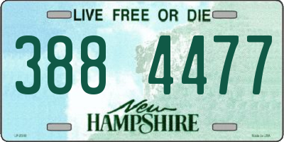 NH license plate 3884477
