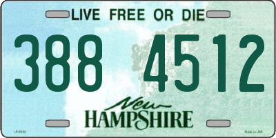NH license plate 3884512