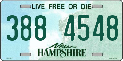 NH license plate 3884548