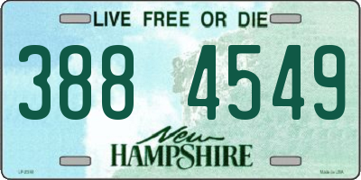 NH license plate 3884549