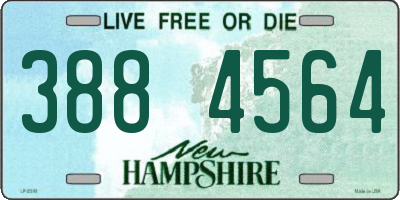 NH license plate 3884564