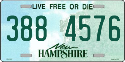 NH license plate 3884576