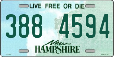 NH license plate 3884594