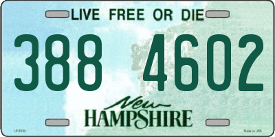 NH license plate 3884602