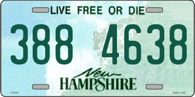 NH license plate 3884638