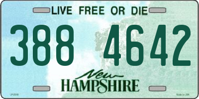 NH license plate 3884642
