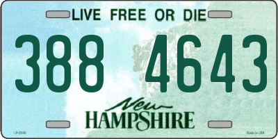 NH license plate 3884643