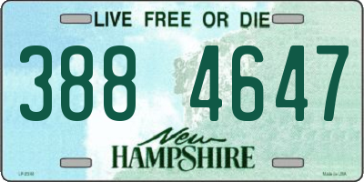 NH license plate 3884647