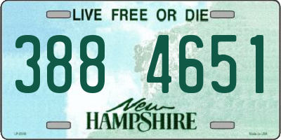NH license plate 3884651