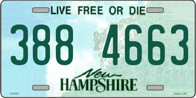 NH license plate 3884663