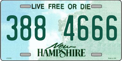 NH license plate 3884666