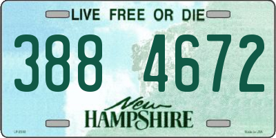 NH license plate 3884672