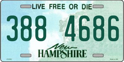 NH license plate 3884686
