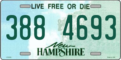 NH license plate 3884693