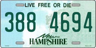 NH license plate 3884694