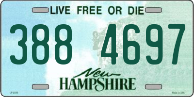 NH license plate 3884697