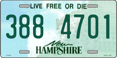 NH license plate 3884701