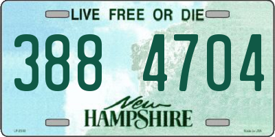 NH license plate 3884704