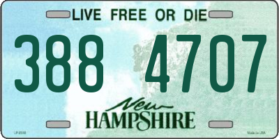 NH license plate 3884707