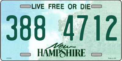 NH license plate 3884712