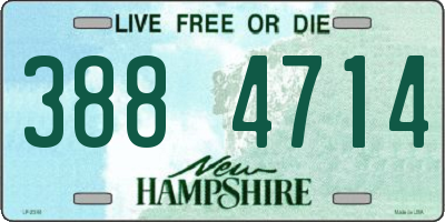 NH license plate 3884714
