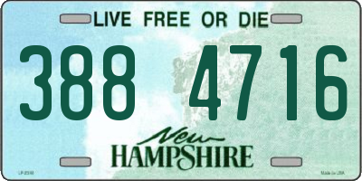 NH license plate 3884716
