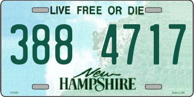 NH license plate 3884717