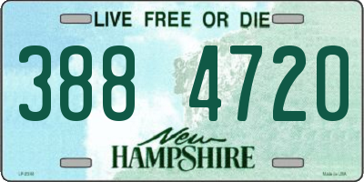 NH license plate 3884720