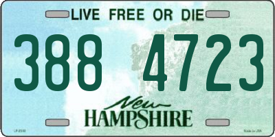 NH license plate 3884723