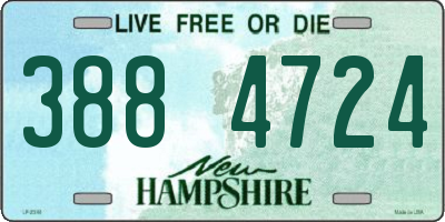 NH license plate 3884724