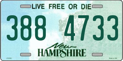 NH license plate 3884733