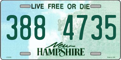 NH license plate 3884735
