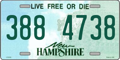 NH license plate 3884738