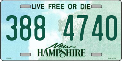 NH license plate 3884740