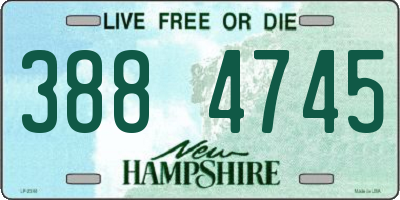 NH license plate 3884745