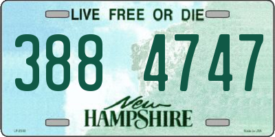 NH license plate 3884747