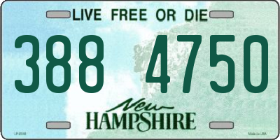 NH license plate 3884750