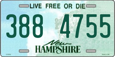 NH license plate 3884755