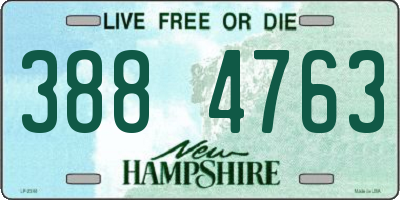 NH license plate 3884763