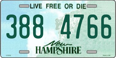 NH license plate 3884766