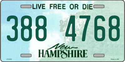 NH license plate 3884768