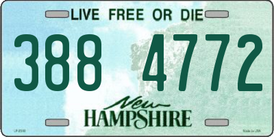 NH license plate 3884772