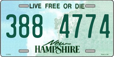 NH license plate 3884774