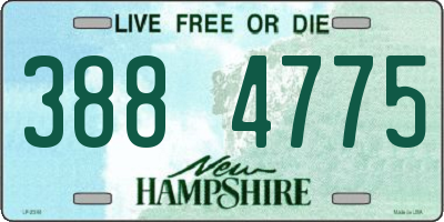 NH license plate 3884775