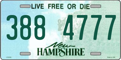 NH license plate 3884777